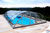 Halbhohe Schwimmbad�berdachung 