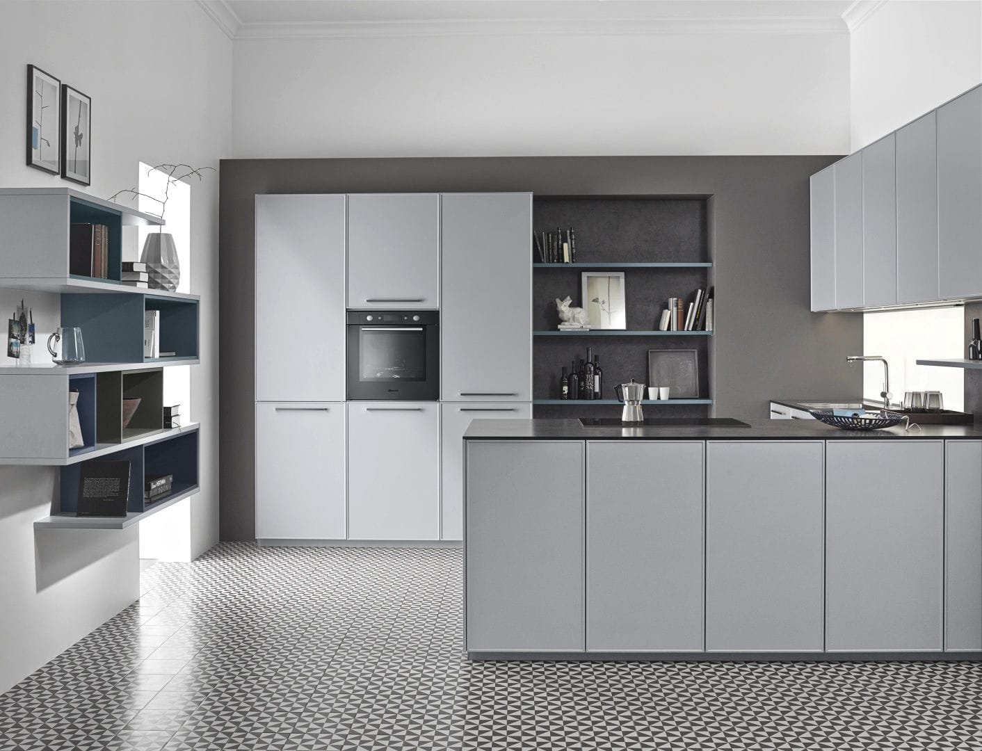 das zeitlose charisma vom modernen apartment design, moderne küche / lackiertes holz / l-förmig / mit griffen - carisma, Design ideen