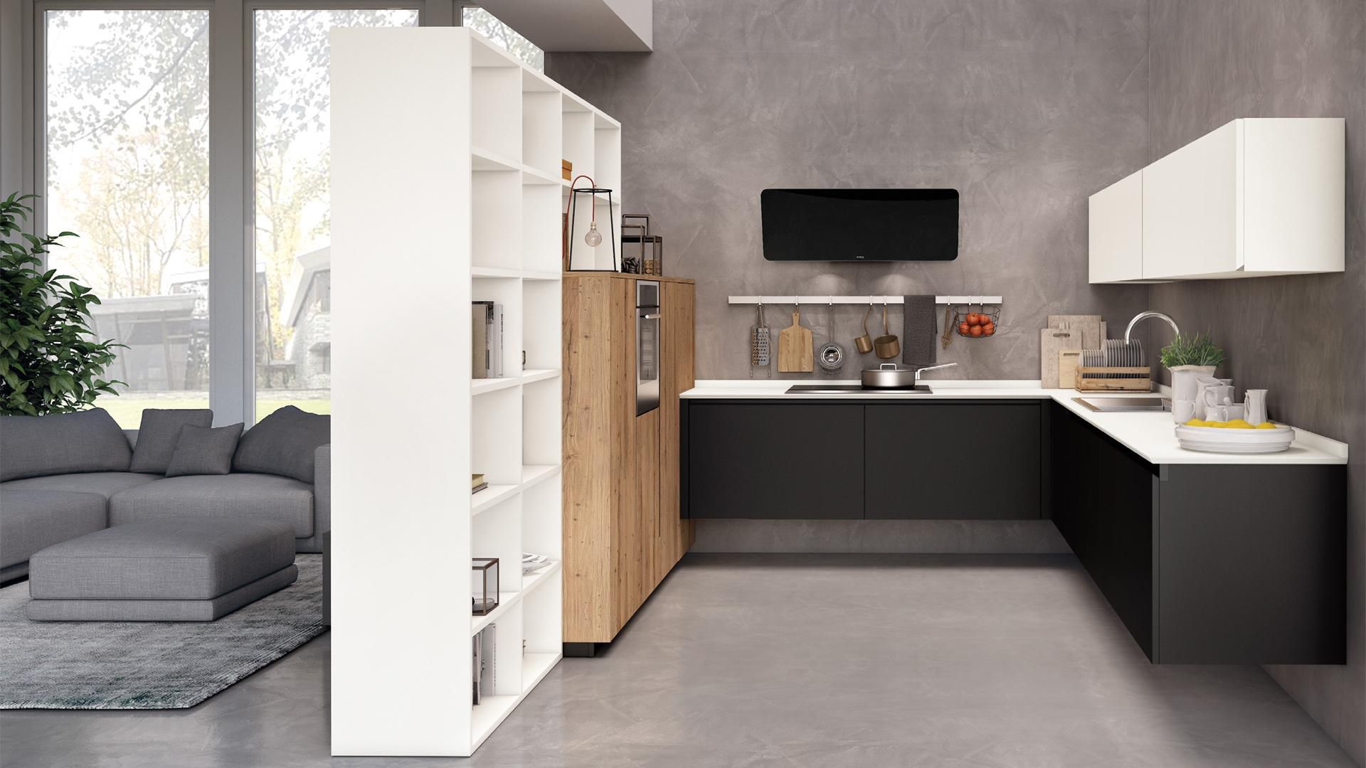 Moderne Küche / Holz / matt / lackiert - OLTRE - CUCINE LUBE Moderne Küche / Holz / matt / lackiert - OLTRE - CUCINE LUBE