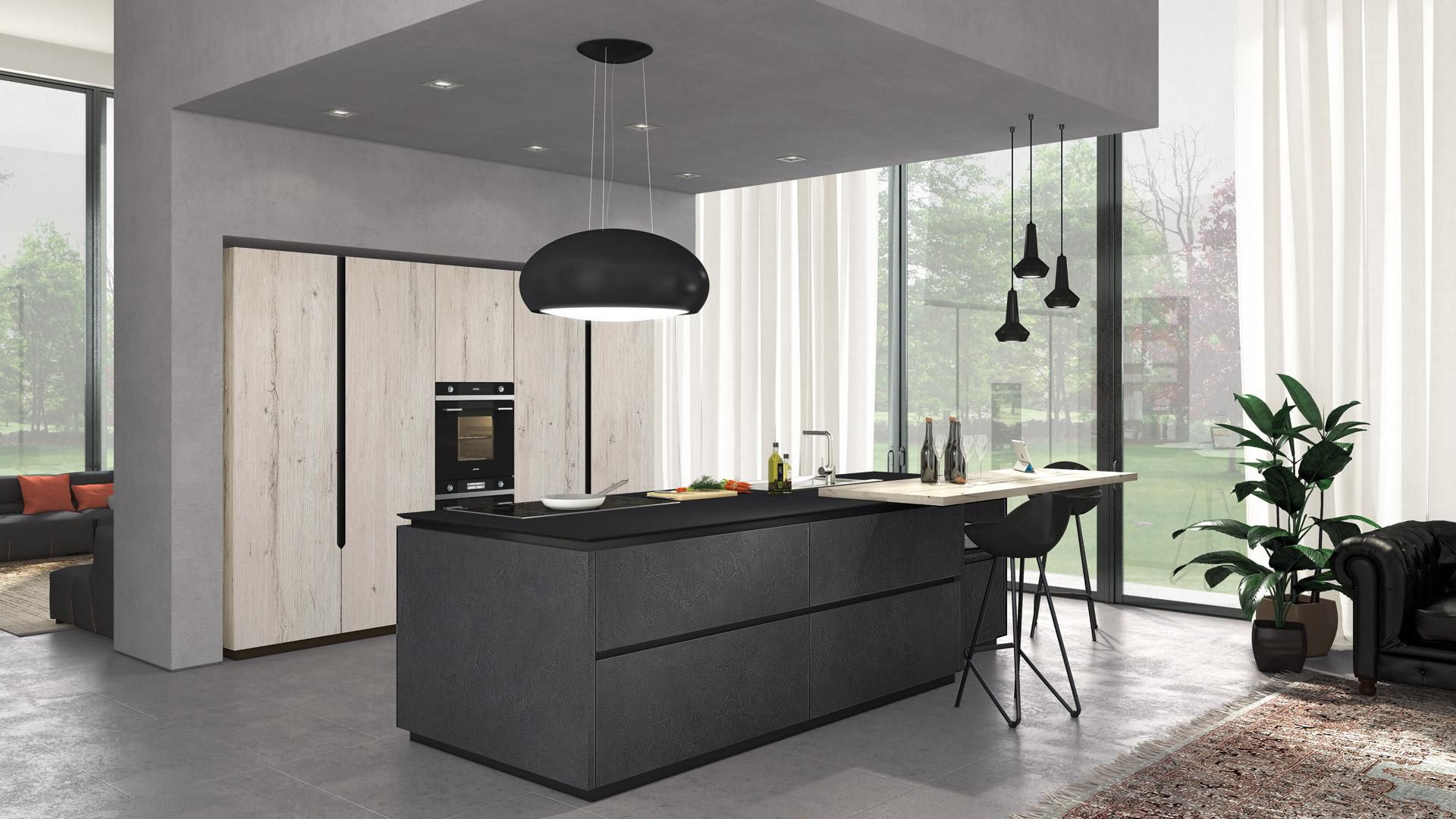 Moderne Küche / Holz / Kochinsel / matt - OLTRE - CUCINE LUBE Moderne Küche / Holz / Kochinsel / matt - OLTRE - CUCINE LUBE