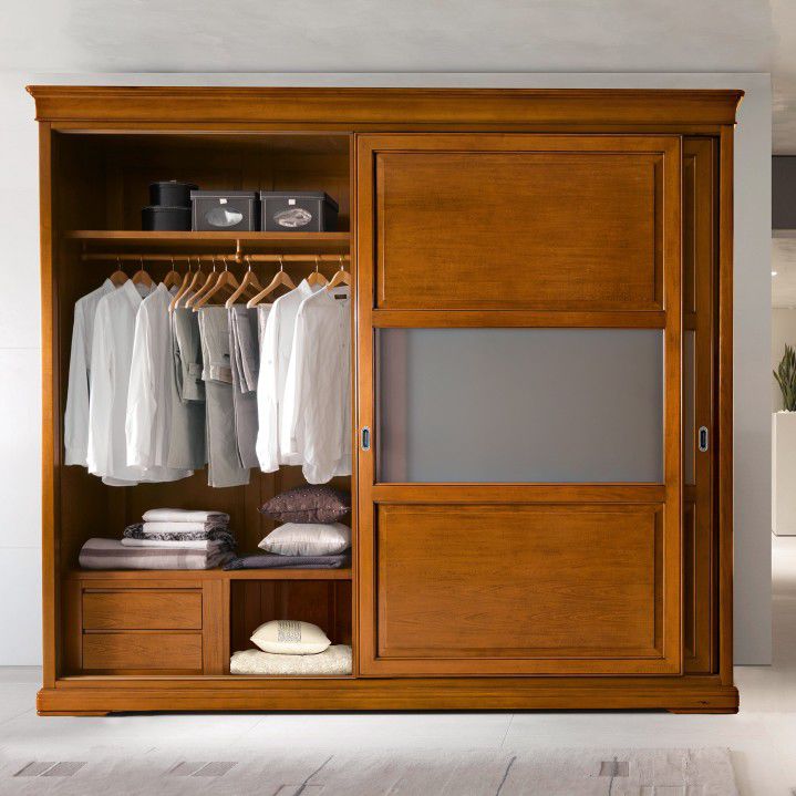 Kleiderschrank Massivholz Schiebetüren