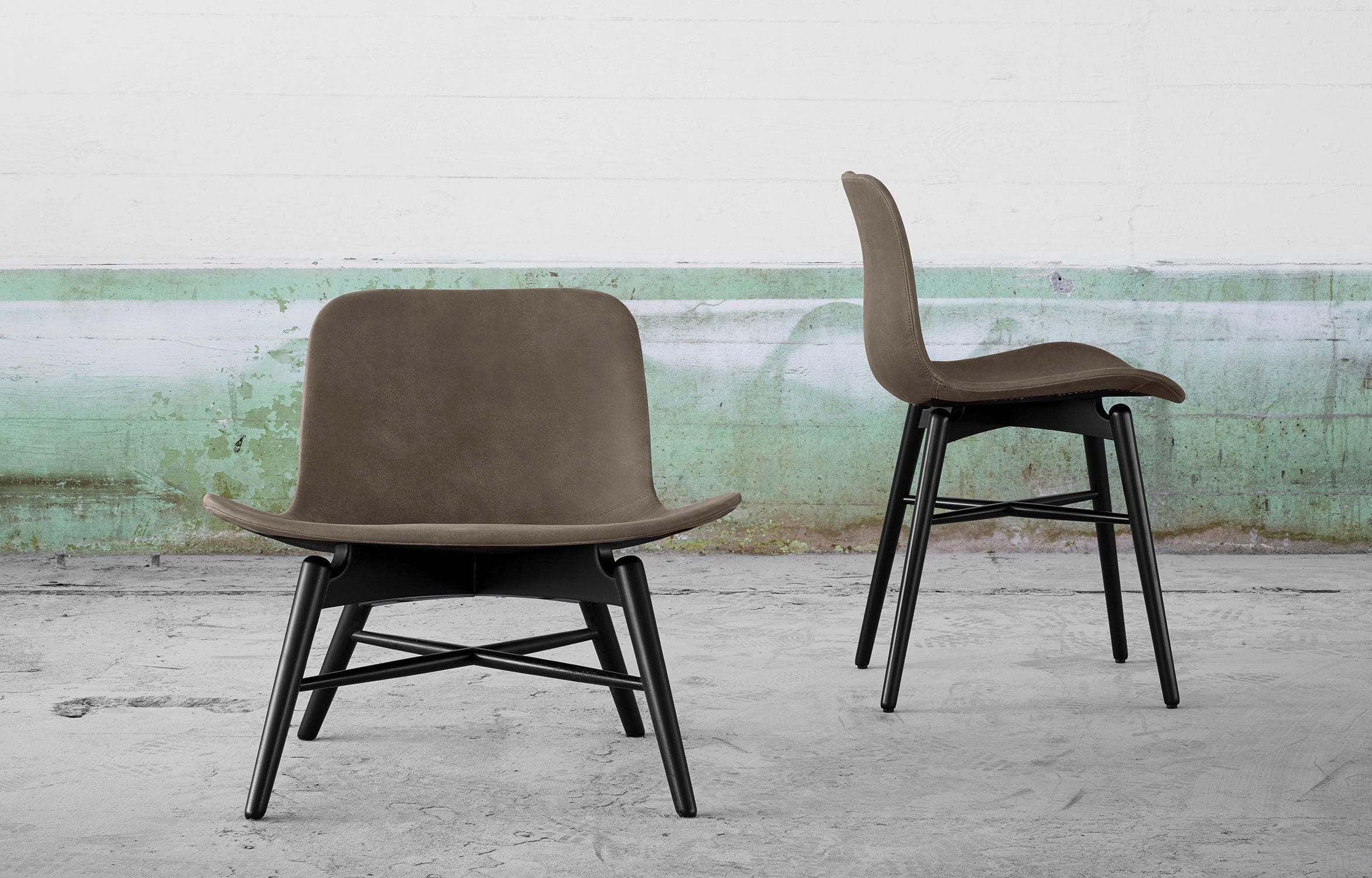 lounge sessel holz leder, moderner sessel / leder / holz - langue original lounge by knut, Design ideen