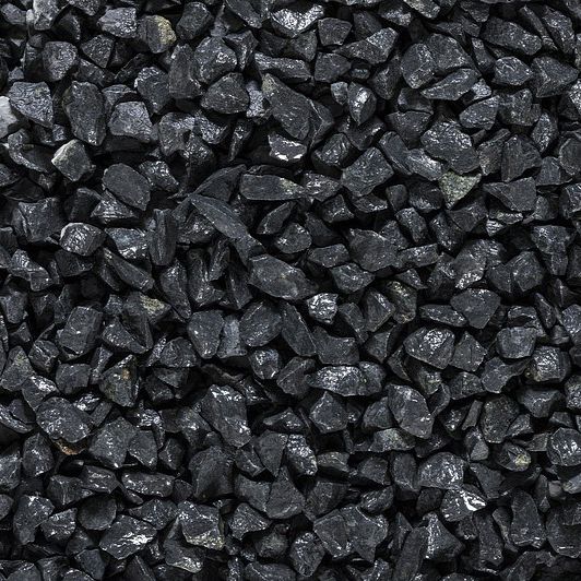 Standardkies BASALT BLACK Inter minerals für Außen gemahlen