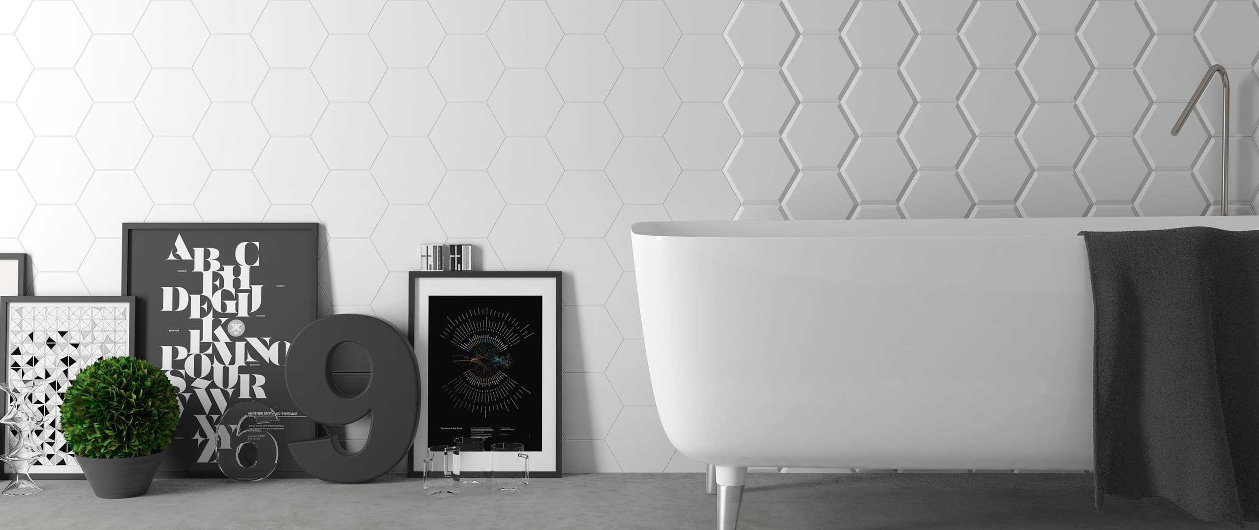 Innenraum-Fliesen / für Wände / Keramik / uni - MINI HEXA BEVEL ... Innenraum-Fliesen / für Wände / Keramik / uni - MINI HEXA BEVEL ...