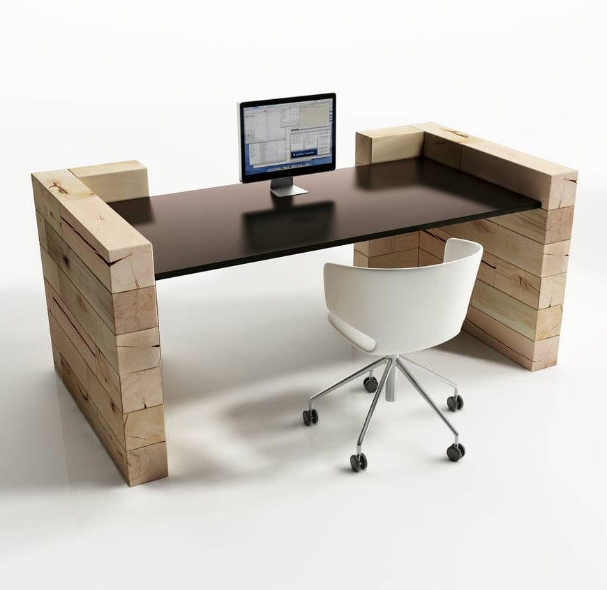 schreibtisch buro holz, schreibtisch für open space / holz / modern / für büro - craftwand, Design ideen