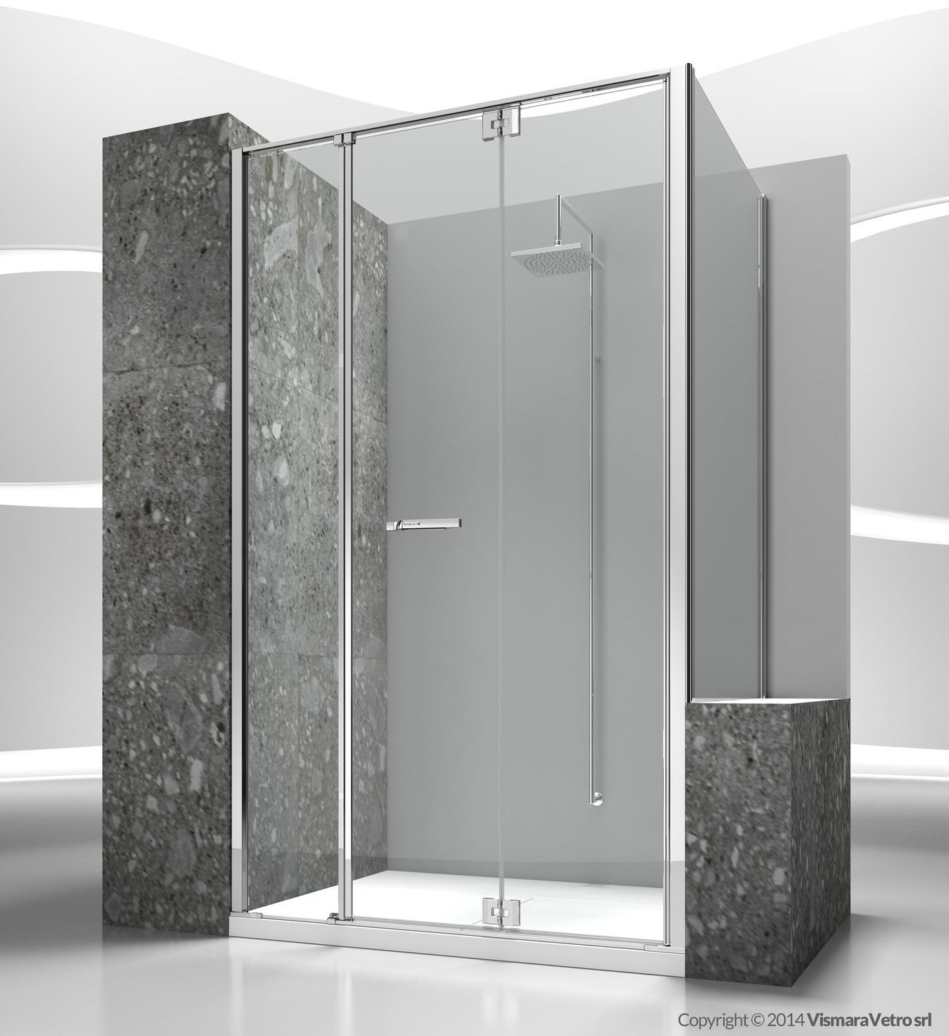 Glas-Duschkabine / für Eckeinbau / Falttür - REPLAY: RM+RV ... Glas-Duschkabine / für Eckeinbau / Falttür - REPLAY: RM+RV ...