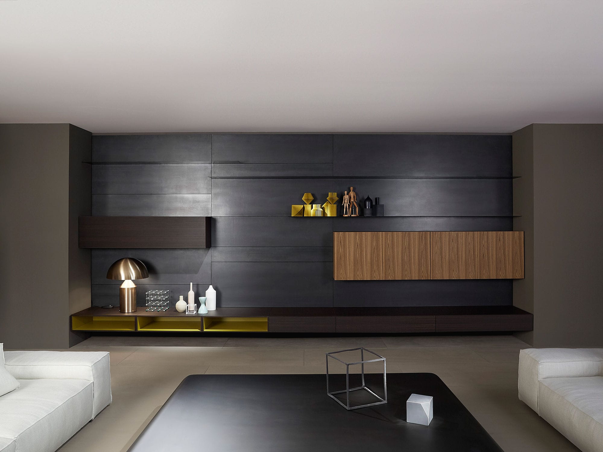 Moderne wohnwand / holz / von piero lissoni modern living porro