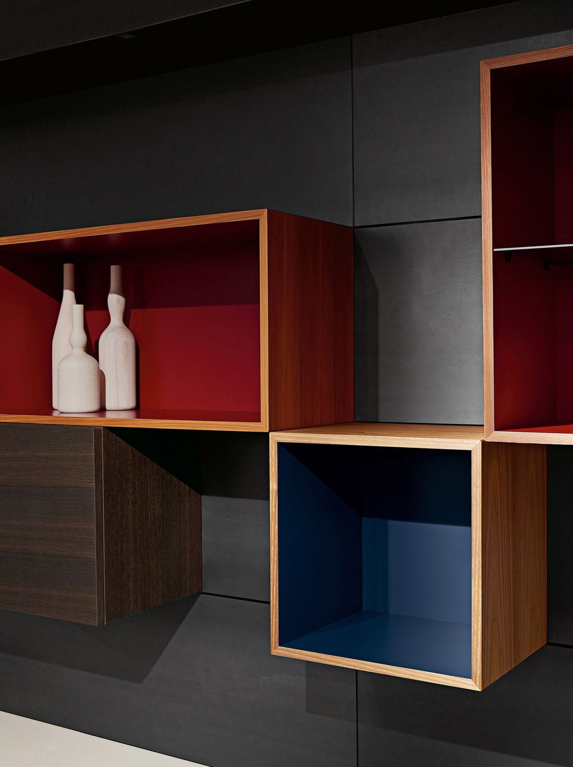 Moderne wohnwand / holz / von piero lissoni modern living porro