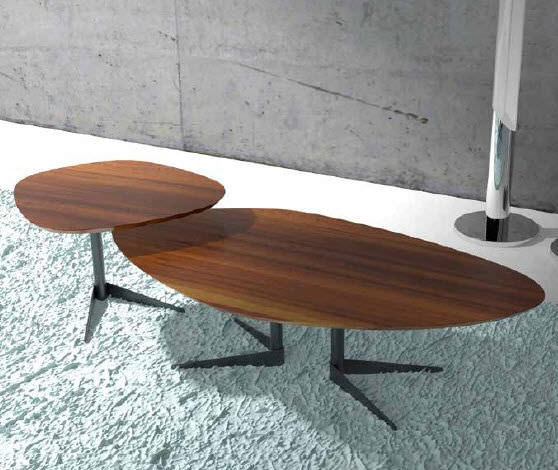 Couchtisch / modern / nussbaum / oval seventy wood reflex angelo Beistelltisch oval