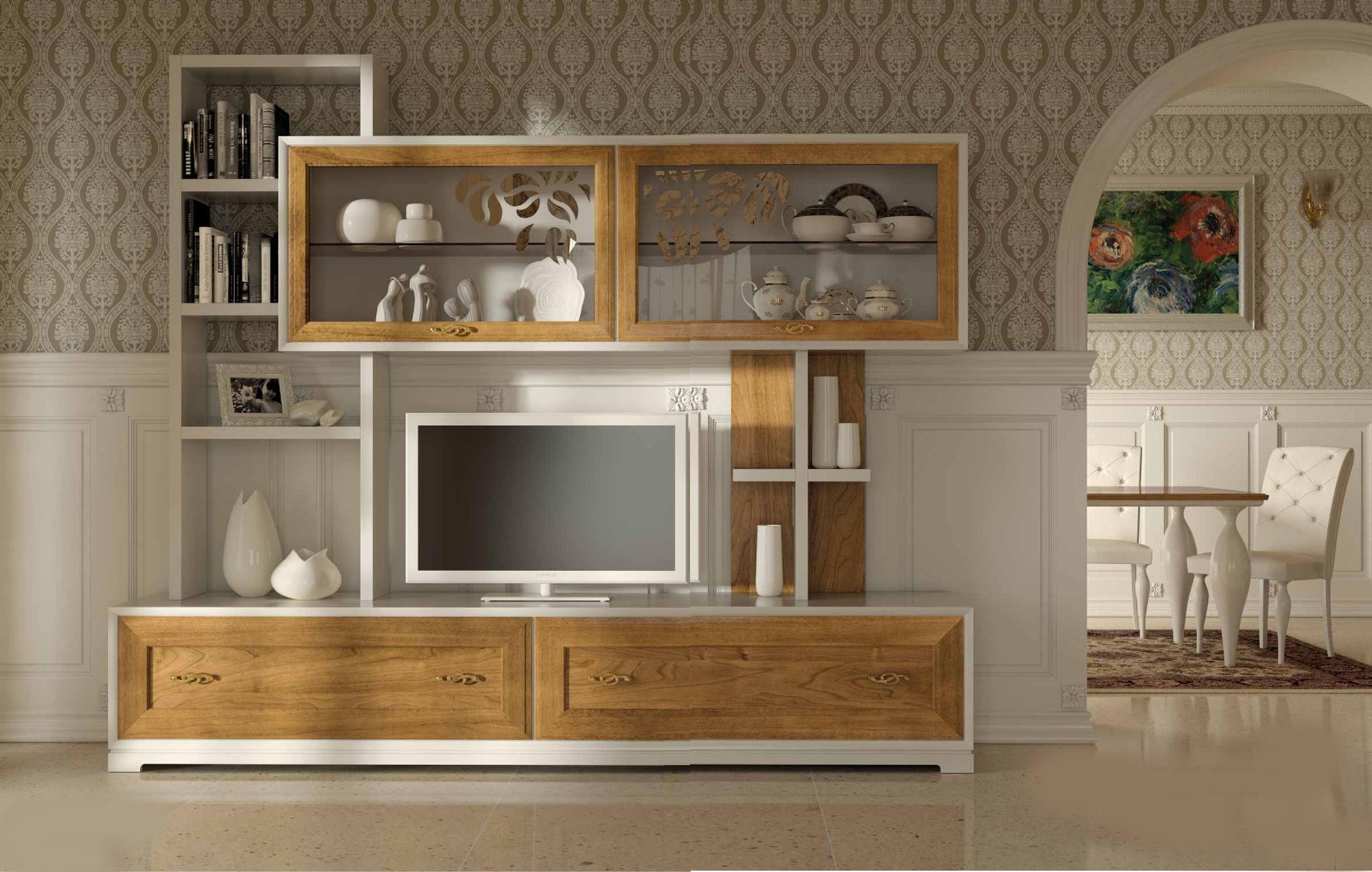 Moderner wohnzimmer wohnwand / holz la dolce vita stilema