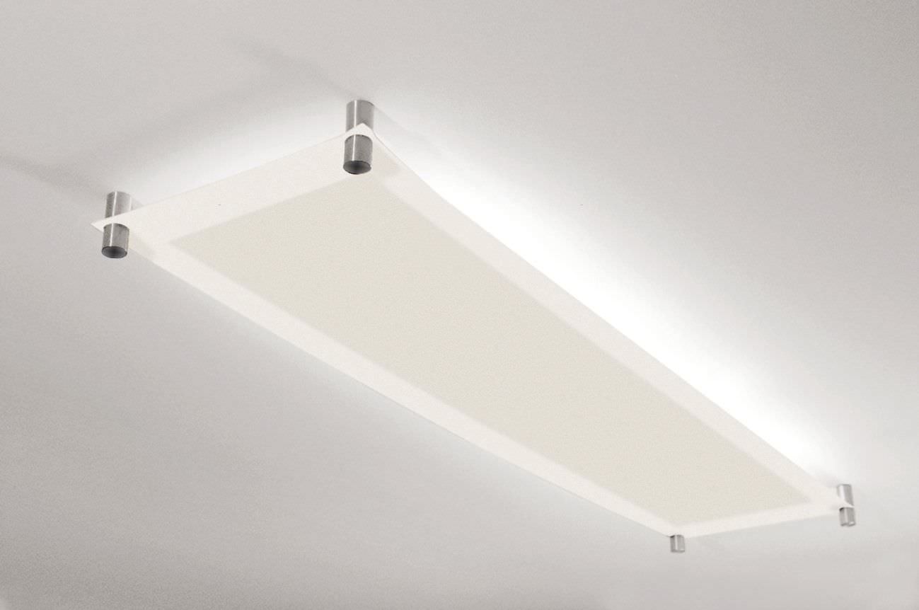 Moderne deckenleuchte rechteckig glas fluoreszierend glas deckenleuchte art560