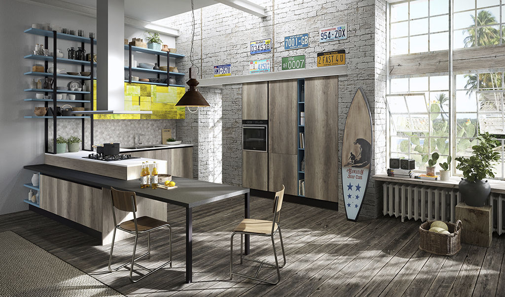 Moderne Küche / Esche / Glas / Kochinsel - MIA - ARAN Cucine Moderne Küche / Esche / Glas / Kochinsel - MIA - ARAN Cucine