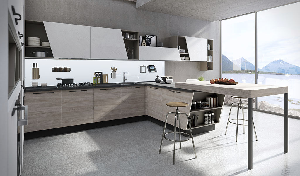 Moderne Küche / Esche / Glas / Kochinsel - MIA - ARAN Cucine Moderne Küche / Esche / Glas / Kochinsel - MIA - ARAN Cucine