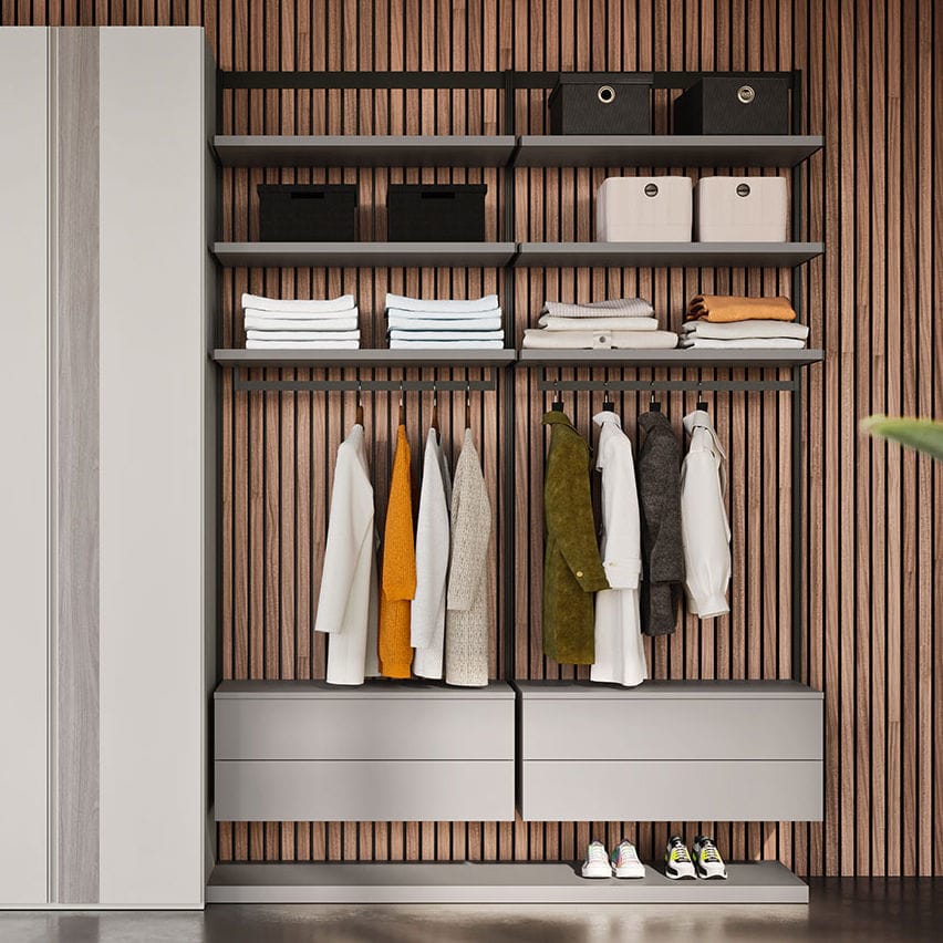 Begehbarer Kleiderschrank Eck Naked Clever Modern Metall