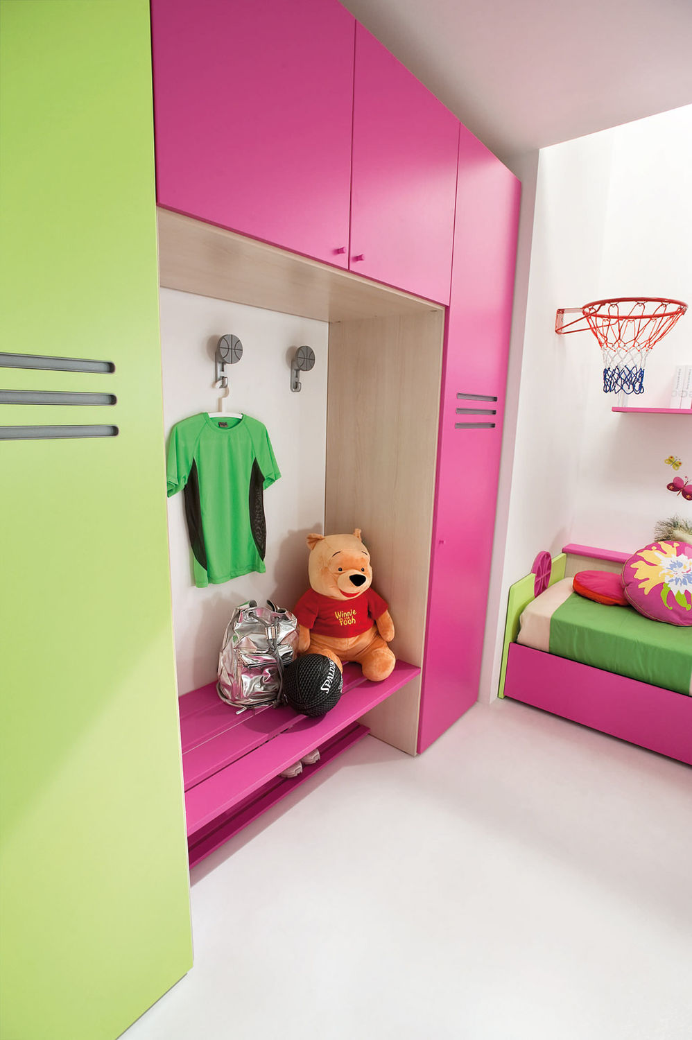 Kinderzimmer für mädchen sport basket 2 faer ambienti