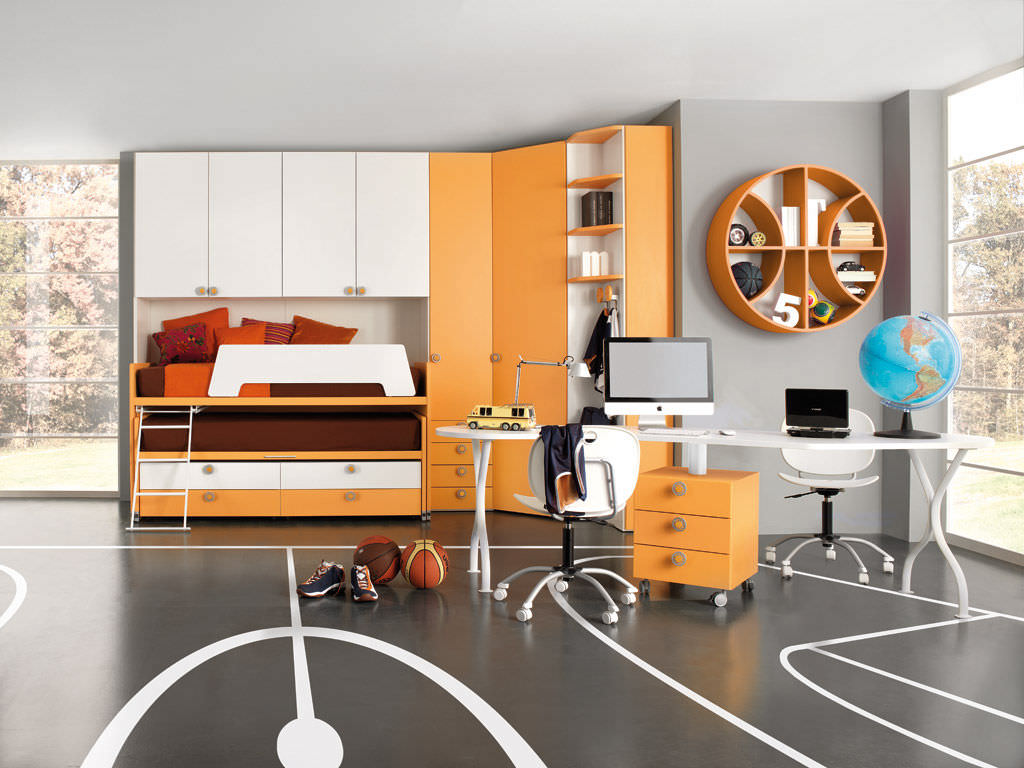Kinderzimmer für jungen und mädchen sport basket 3 faer ambienti