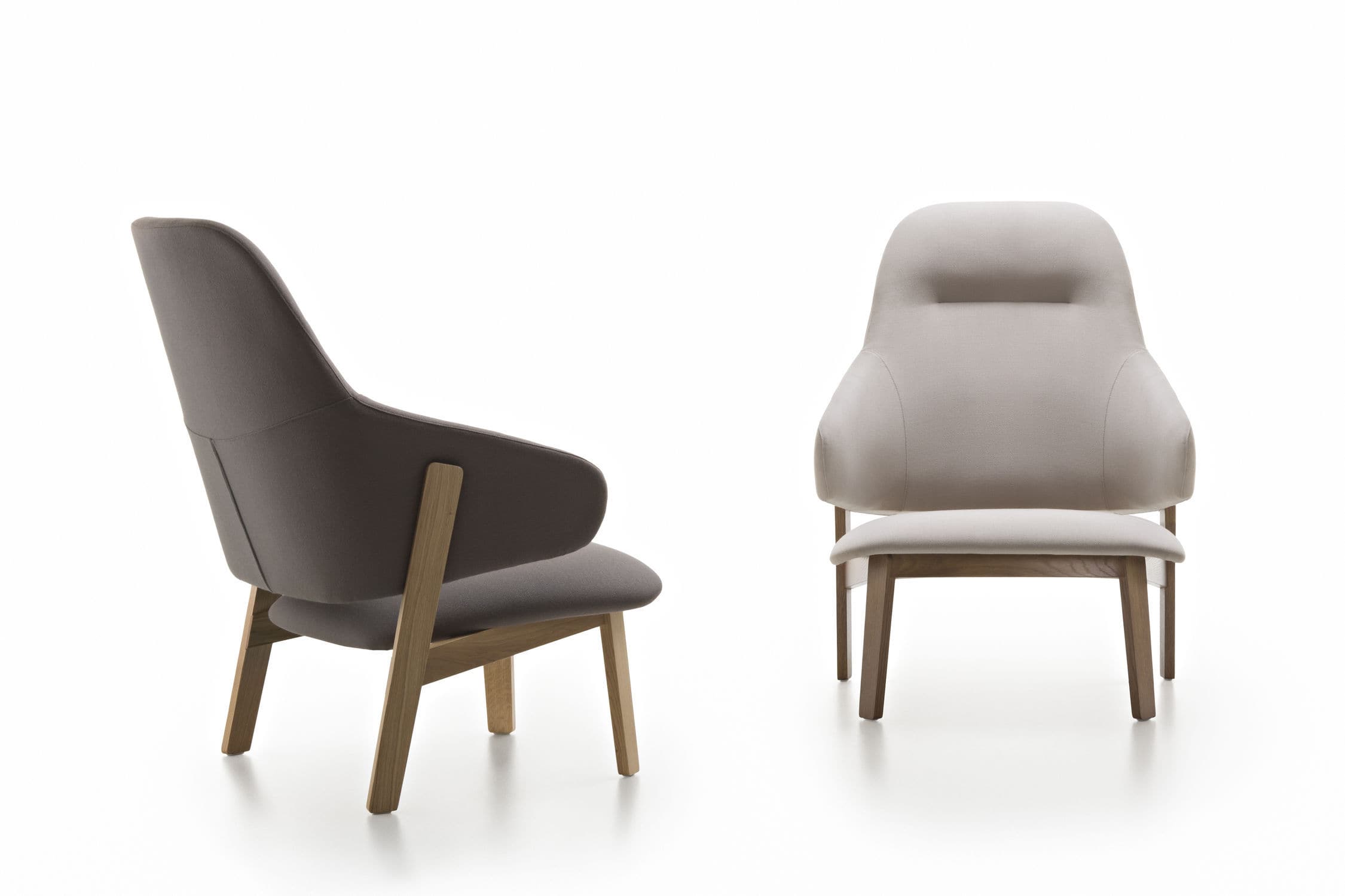 lounge sessel holz leder, sessel / skandinavisches design / holz / stoff / leder - wolfgang, Design ideen