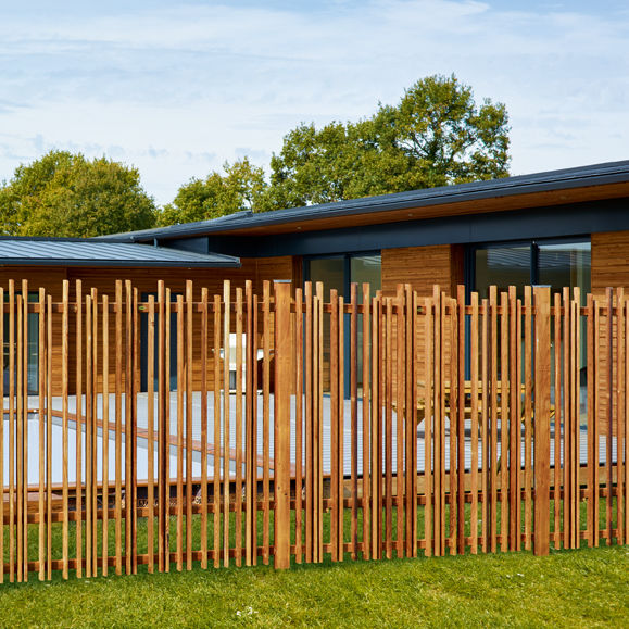 garten zaun, gartenzaun / für grünanlagen / lamellen / holz - durapin - piveteau bois, Design ideen