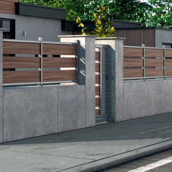 gartentor edelstahl, aluminium-gartentor / edelstahl - les contemporains : atlanta, Design ideen
