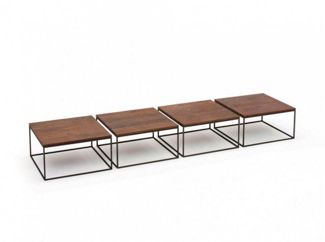 Couchtisch / modern / holz / aus metall log by roderick vos ...