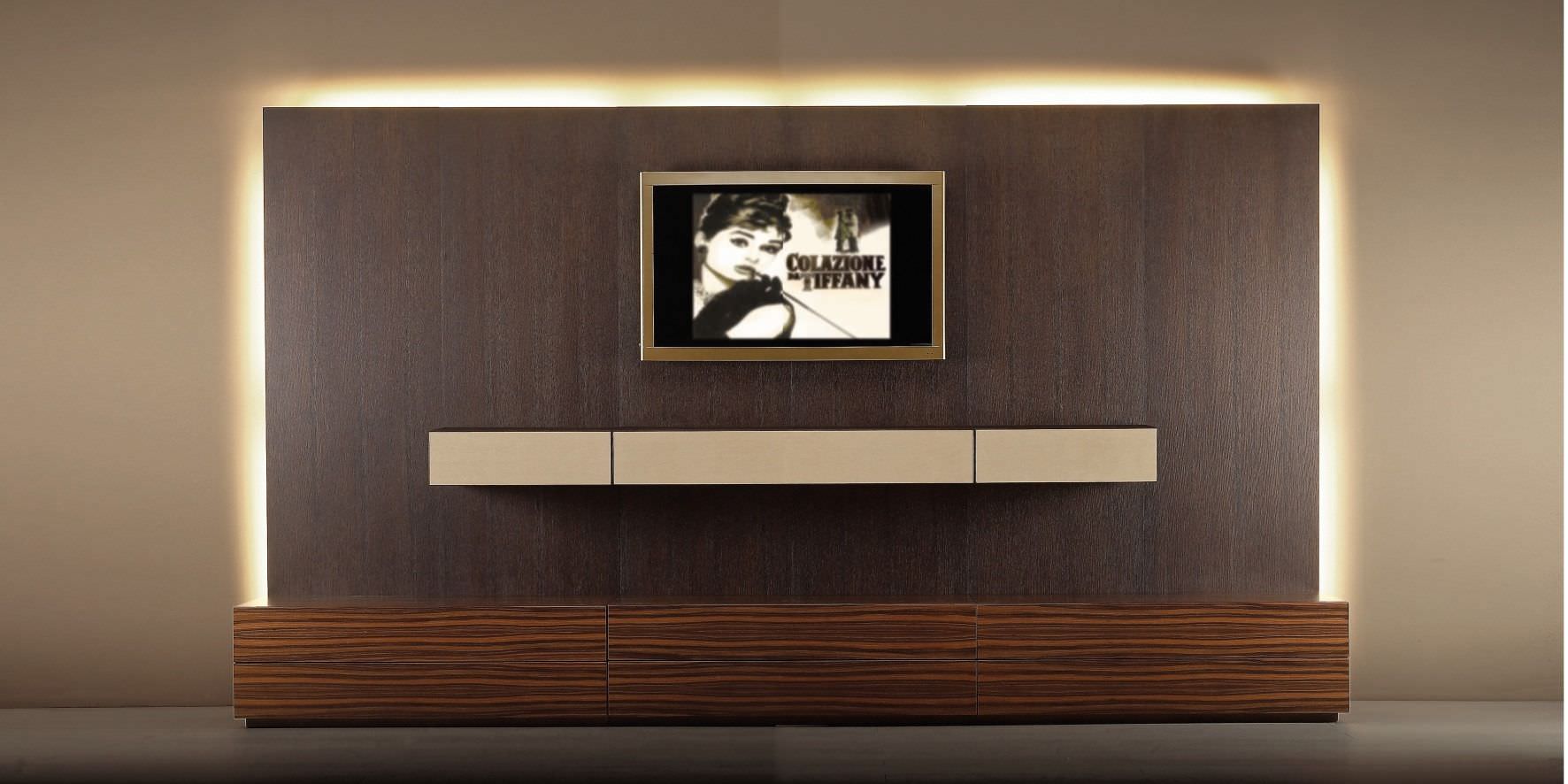 wohnwand holz dunkel, wohnwand holz modern – vitaplaza, Design ideen