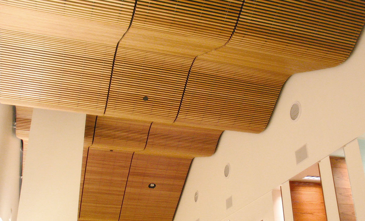 Abgehängte decke / holz / in plattenform rulon company