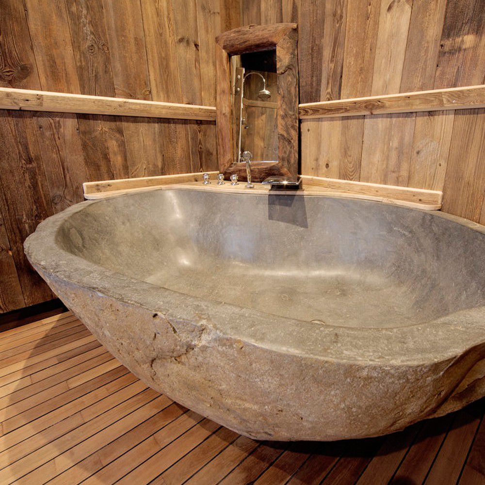 Freistehende Badewanne / aus Mineralguss - RIVER STONE - SDA Decoration Freistehende Badewanne / aus Mineralguss - RIVER STONE - SDA Decoration