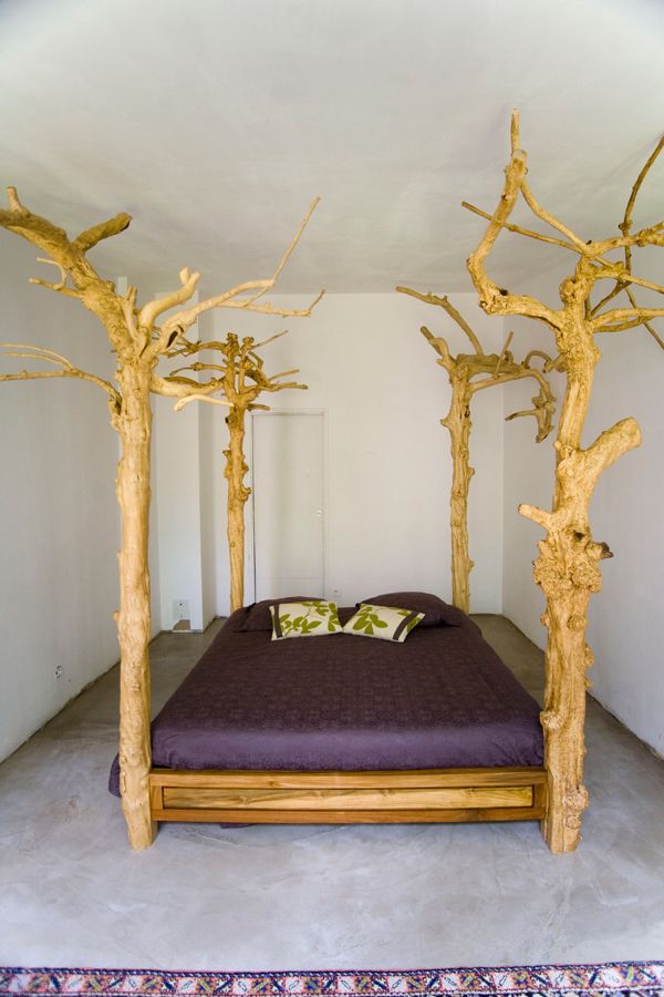 Doppelbett / standard / originelles design / aus teakholz flit ...