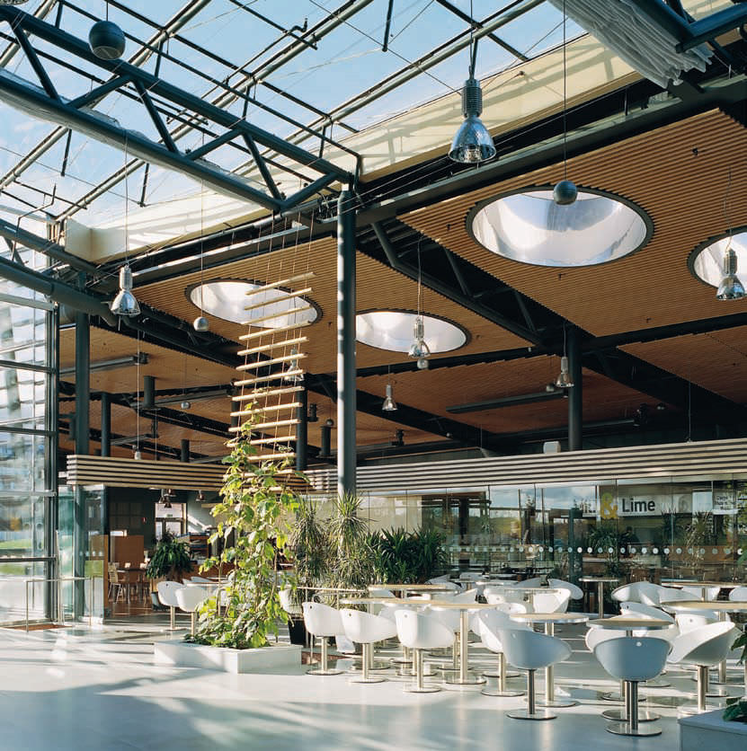 Abgehängte decke / holz / lamellen dalhem ribba ah produkter