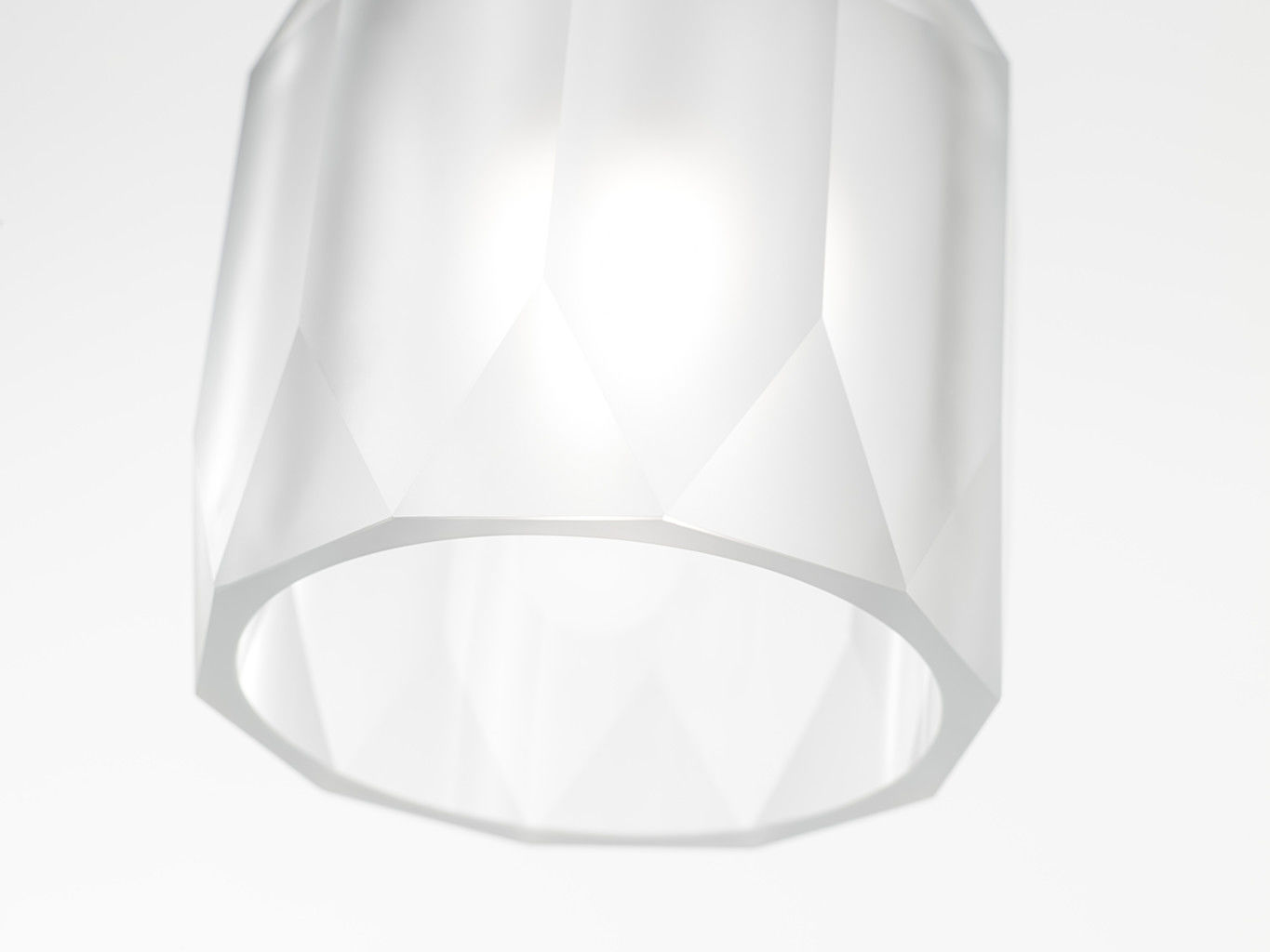 Hängelampe / modern / geblasenes glas / aus edelstahl polygon by ...