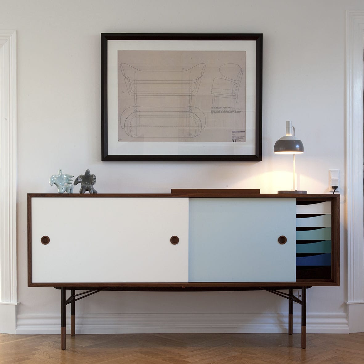 Sideboard / skandinavisches design / aus eiche / nussbaum / aus ...