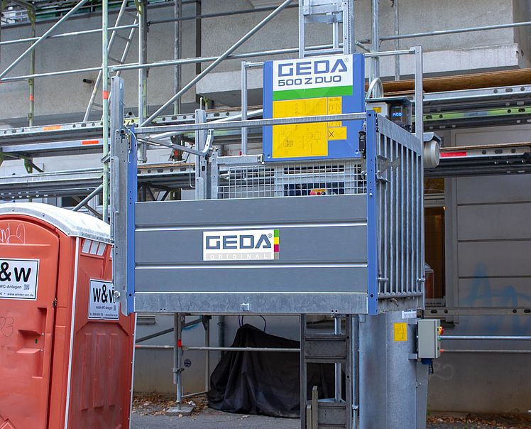 Lastenaufzug für Baustellen 500 Z DUO GEDA GmbH für Gebäude