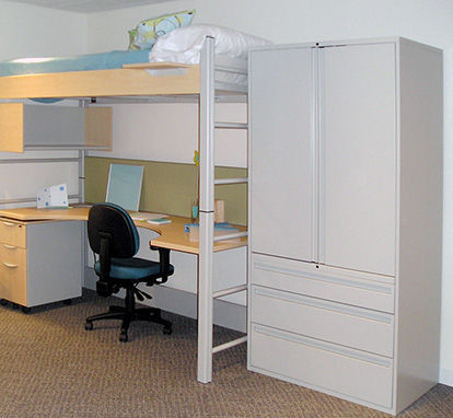 Hochbett / einfach / modern / mit Stauraum - ROOMSPACE - KI Hochbett / einfach / modern / mit Stauraum - ROOMSPACE - KI