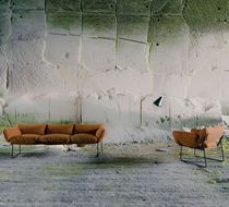 Modernes Sofa / Stahl / aus Polyesterfasern...