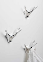Moderne Garderobenhaken / Aluminium / doppelt