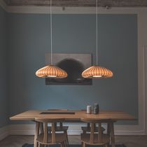 Hängelampe / modern / aus Birke / Papier