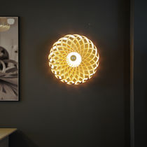 Moderne Wandleuchte / aus Birke / rund /...