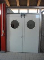 Aluminium-Pendelt&uuml;r mit Bullauge  ecospace