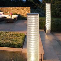 Designer Stehleuchte aus Metall (Aussen) LUMENISK  raguhner metall gewebe manufaktur