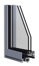 Doppelglas- Fl&uuml;gelfenster mit W&auml;rmesperre aus Aluminium OPTICA ALUMAFEL