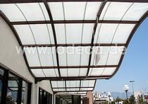 Eingangsvordach aus Aluminium (Polycarbonat-&Uuml;berdachung)  rodeca