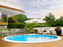 eingebautes Schwimmbecken mit Stahlplatten ROUND UNIPOOL