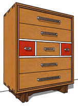 Moderne Chiffonnier-Kommode aus Holz DRESDEN Gitane Workshop