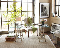 Moderner Uni-Teppich aus Sisal COTTON BOUNG ZIG ZAG Williams Sonoma Home
