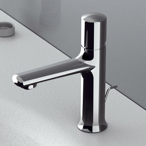 Einhebelmischer für Waschtisch / aus verchromtem Messing / für Badezimmer / 1-Loch