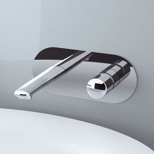 Einhebelmischer für Waschbecken / Einbau / aus verchromtem Messing / für Badezimmer