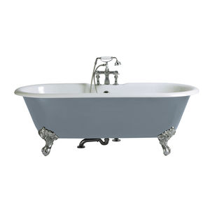 Badewanne auf Füßen / oval / aus Gusseisen / doppelt