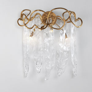 klassische Wandleuchte / Bronze / Glas / LED