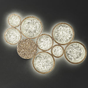 moderne Wandleuchte / Bronze / Glas / LED
