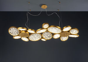 Hängelampe / modern / Bronze / Glas